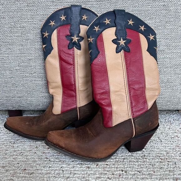 Crush by Durango Women's Stars and Stripes Flag Western Boot - Picture 2 of 13